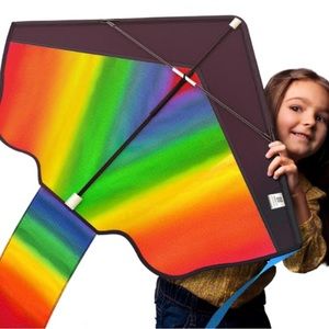 Rainbow Kite for Kids & Kites for Adults Easy to Fly, Kites for Kids Ages 4-8